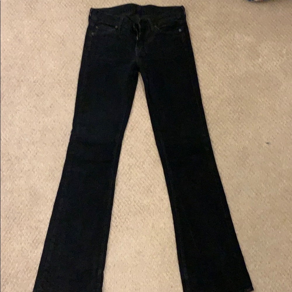 7 For All Mankind black corduroy jeans - like new!